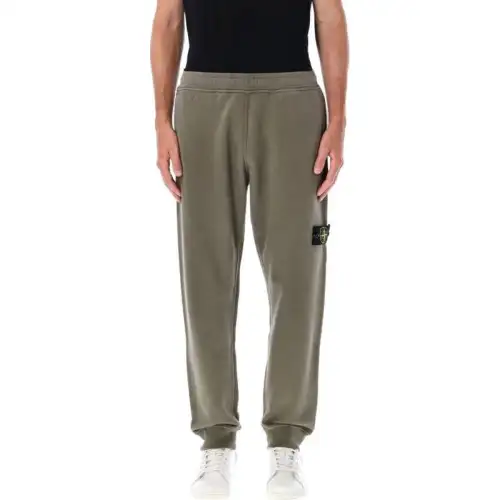 STONE ISLAND Logo Patch Tapered Leg Sweatpants