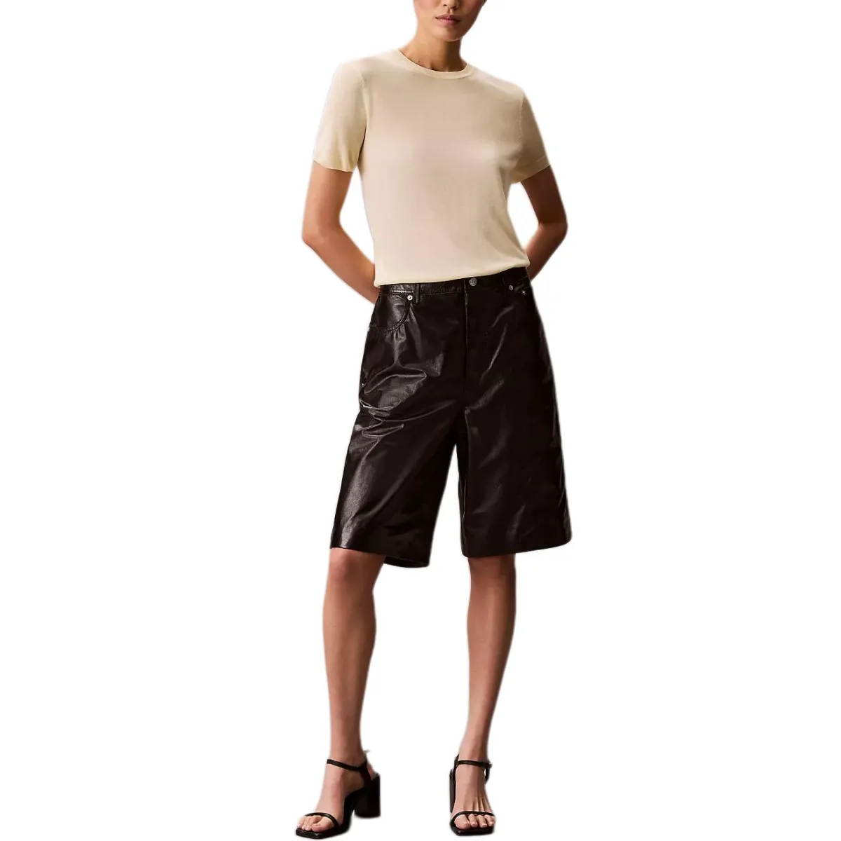 Calvin Klein Sweaters Women's Cream Crew Neck Moderate Other