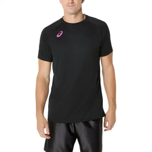 Asics T Shirt Unisex Black Purple