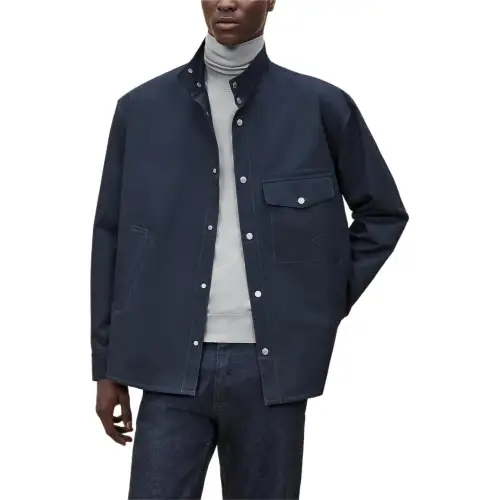 HERMES Jackets & Coats Men's Marine Blue
