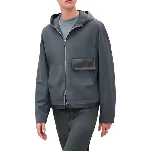 HERMES Jackets & Coats Men's Blue