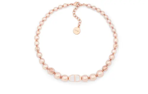 DIOR 30 Montaigne Metal Necklaces Women's Pink