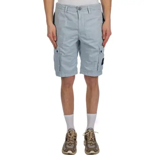 STONE ISLAND Casual Shorts Men's Blue