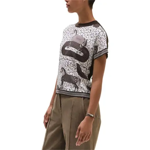 HERMES Knitwear Women's White Khaki