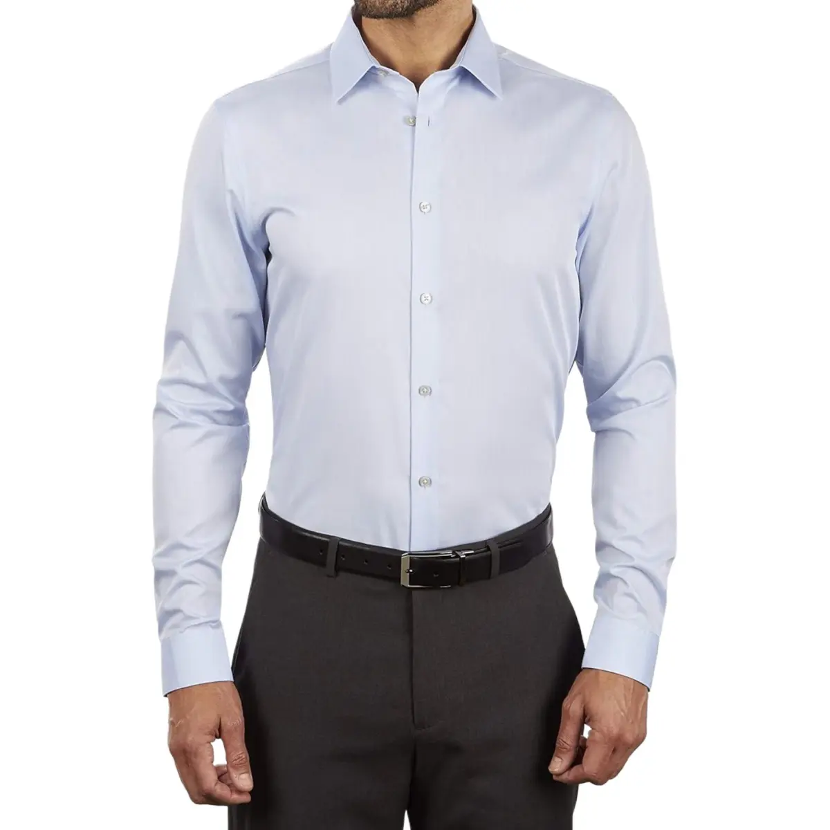 Calvin Klein Shirts Men's Blue Pointed Collar Moderate