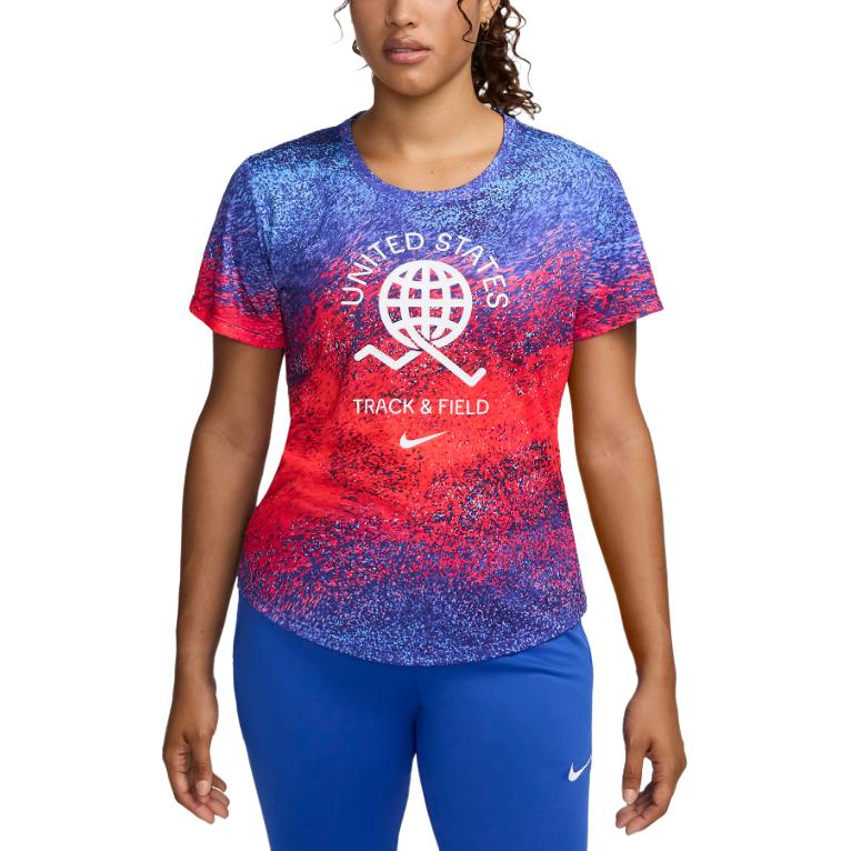 Nike Usa One Women's Nike Dri-FIT Running Short-Sleeve Top