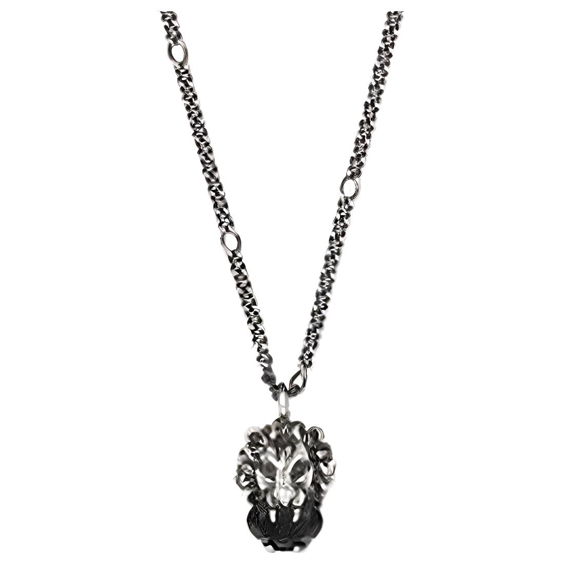 necklace Gucci (серебристо-черное)