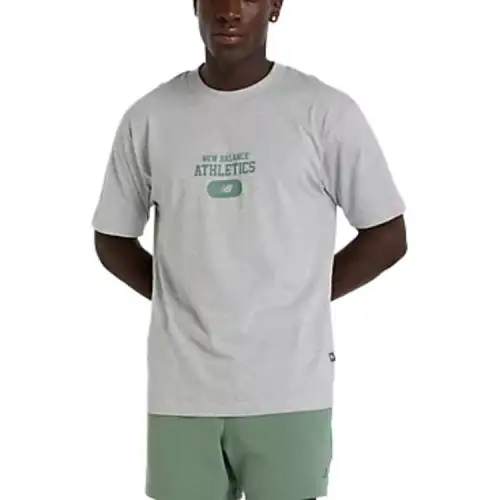 New Balance Heritage T Shirt Men's Sport Gray
