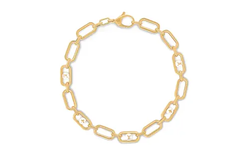 LOUIS VUITTON My Lv Chain Pearls Necklace