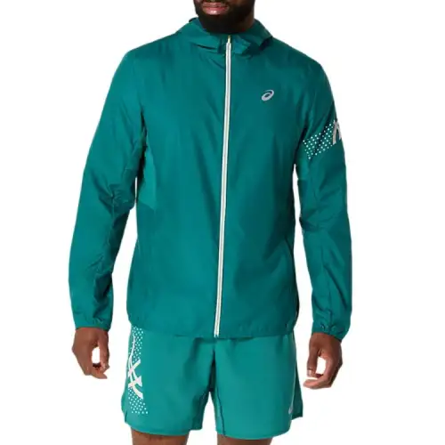 ASICS Jackets Men's Green Hooded Moderate Other