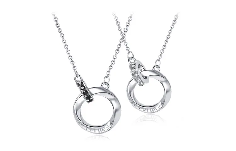 Lady Go 925 Sterling Silver Synthetic Cubic Zirconia Necklaces Unisex