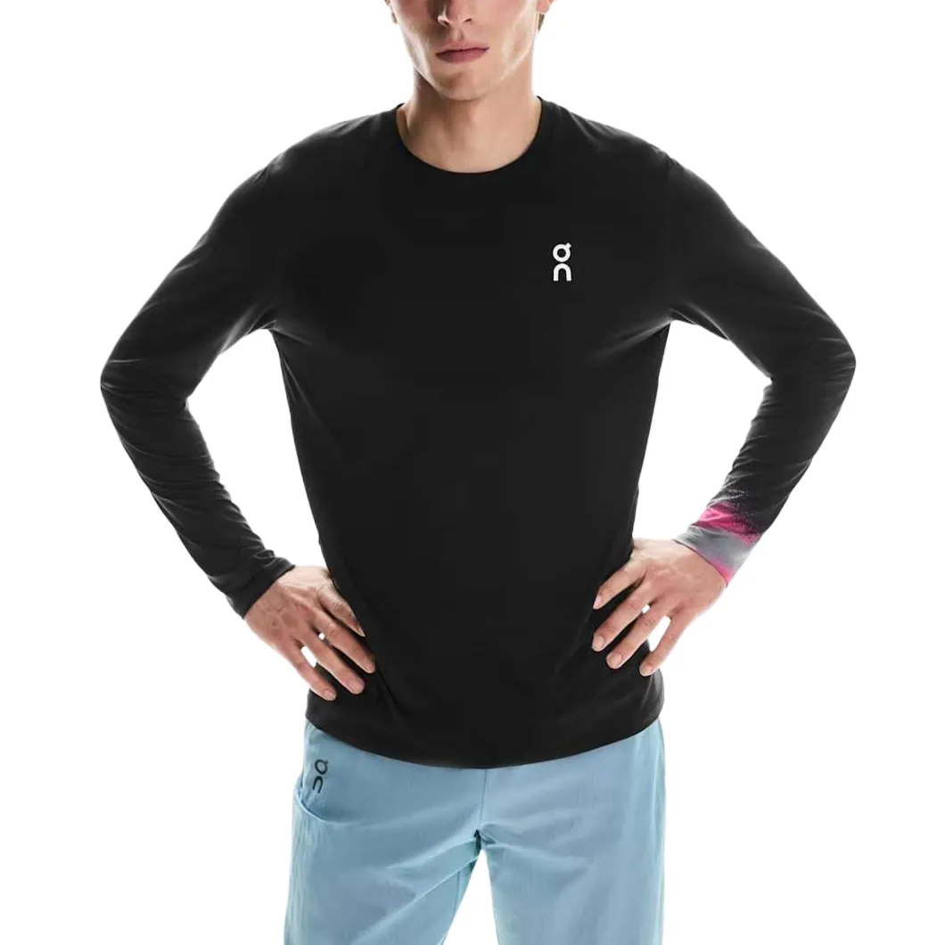 On Court Tennis Tops Men's Black Crew Neck Moderate