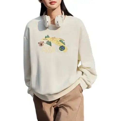 Anta Sports Life Collection Sweatshirt Women's Ivory White