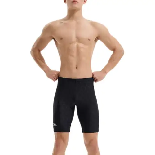 Li Ning Swimming Shorts Men's Subtle Texture Black