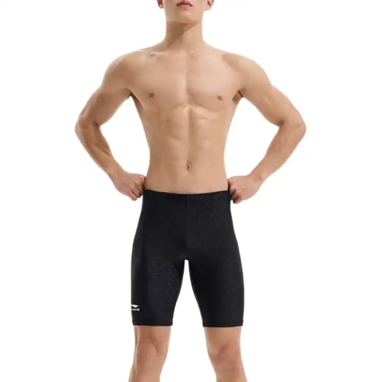 Li Ning Swimming Shorts Men's Subtle Texture Black