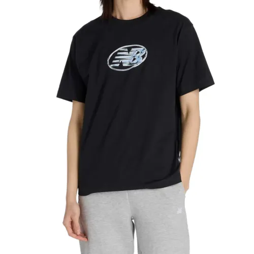 New Balance NB T Shirts Men's Black Crew Neck