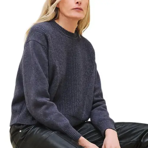 HERMES Cashmere Sweater Women's Blue