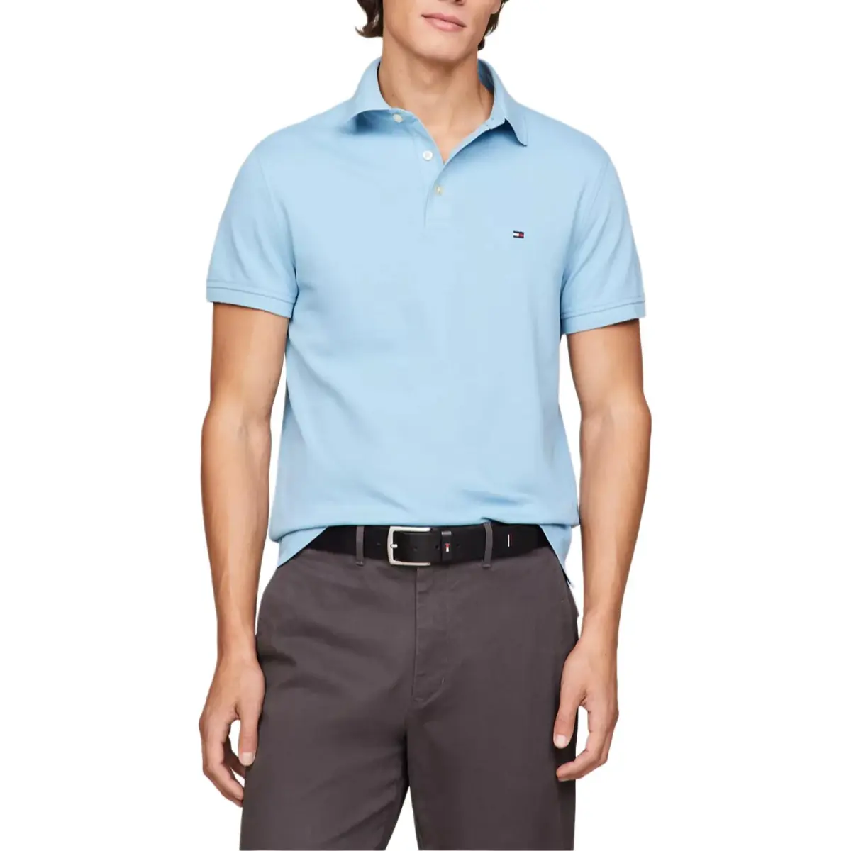 Tommy Hilfiger Polo Shirt Men's Light Blue