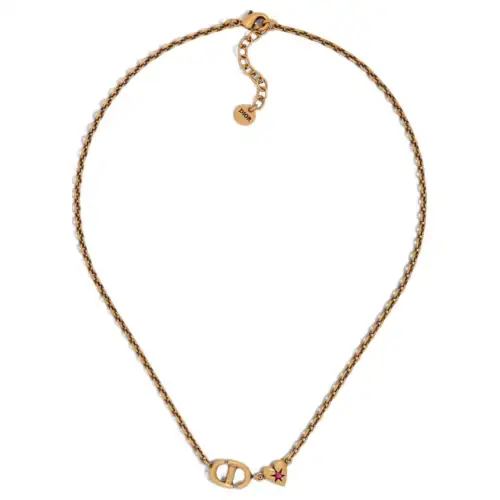 DIOR Lucky Series Metal Necklaces Women's Gold