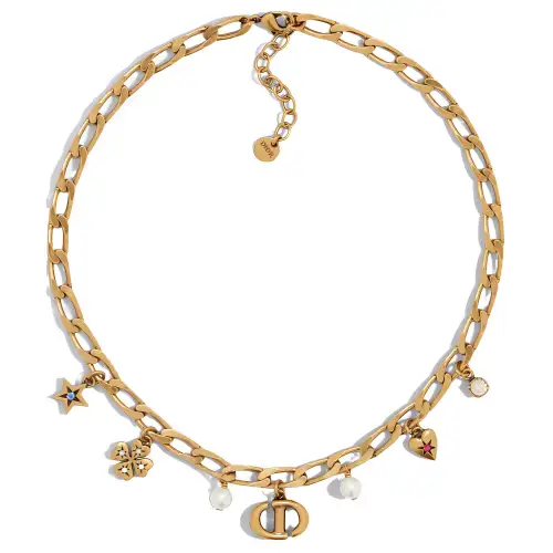 Christian DIOR Pre Owned 2010s Logo charm Necklace