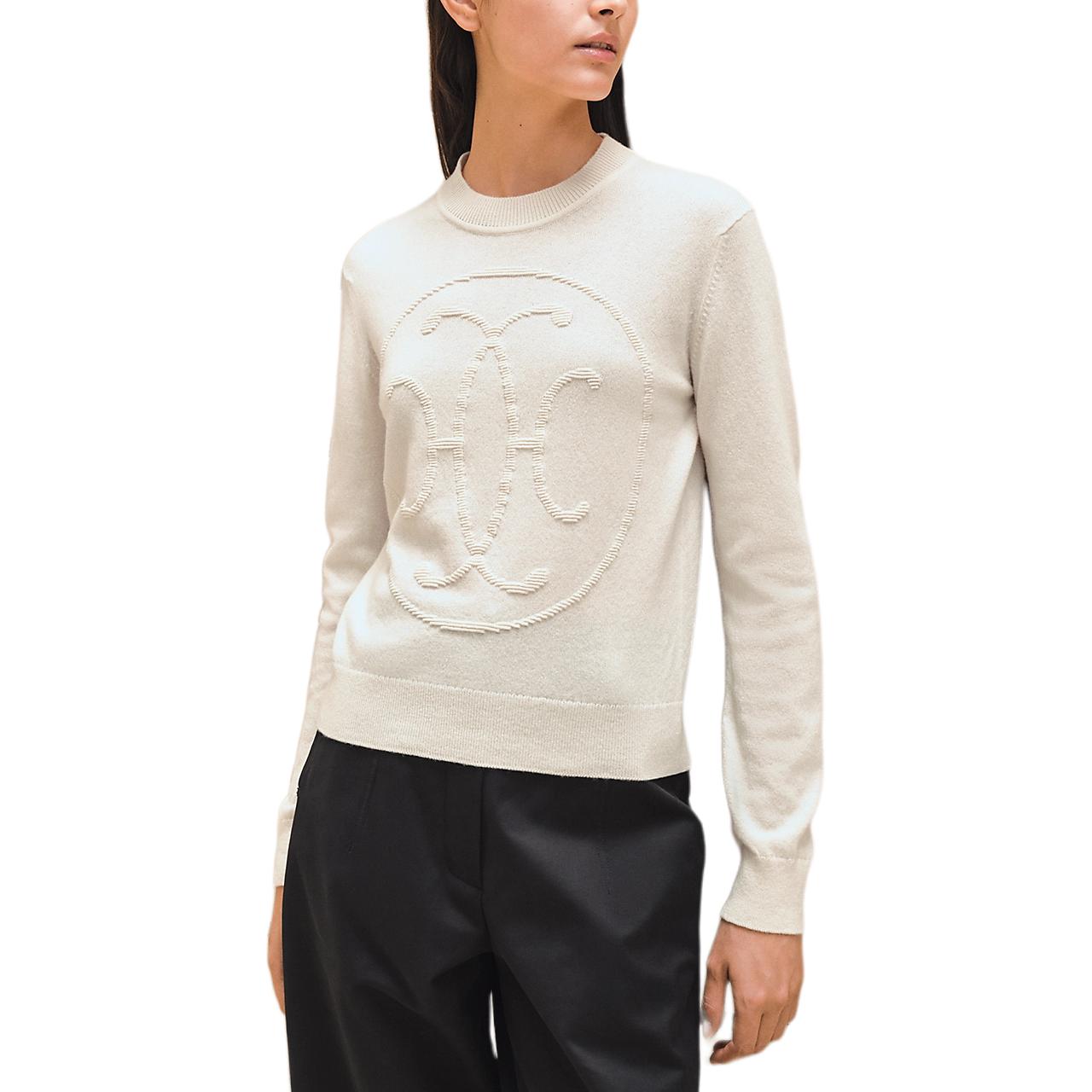 Женский свитер Hermes FW24 (белый)