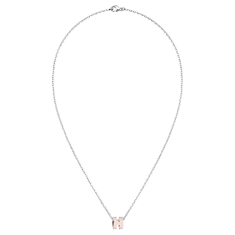 Женская цепочка Hermes Mini Pop H (серебряная) — фото 3