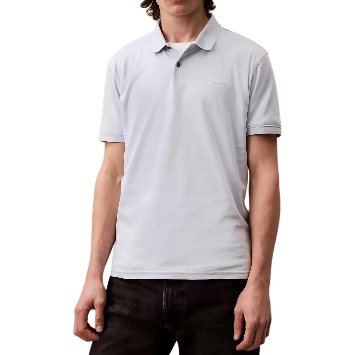 Calvin Klein Polo Shirts Men's Gray Moderate