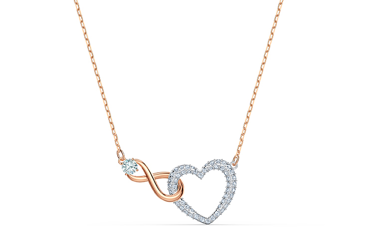 Женское колье Swarovski Hyperbola Infinity (золотистое)