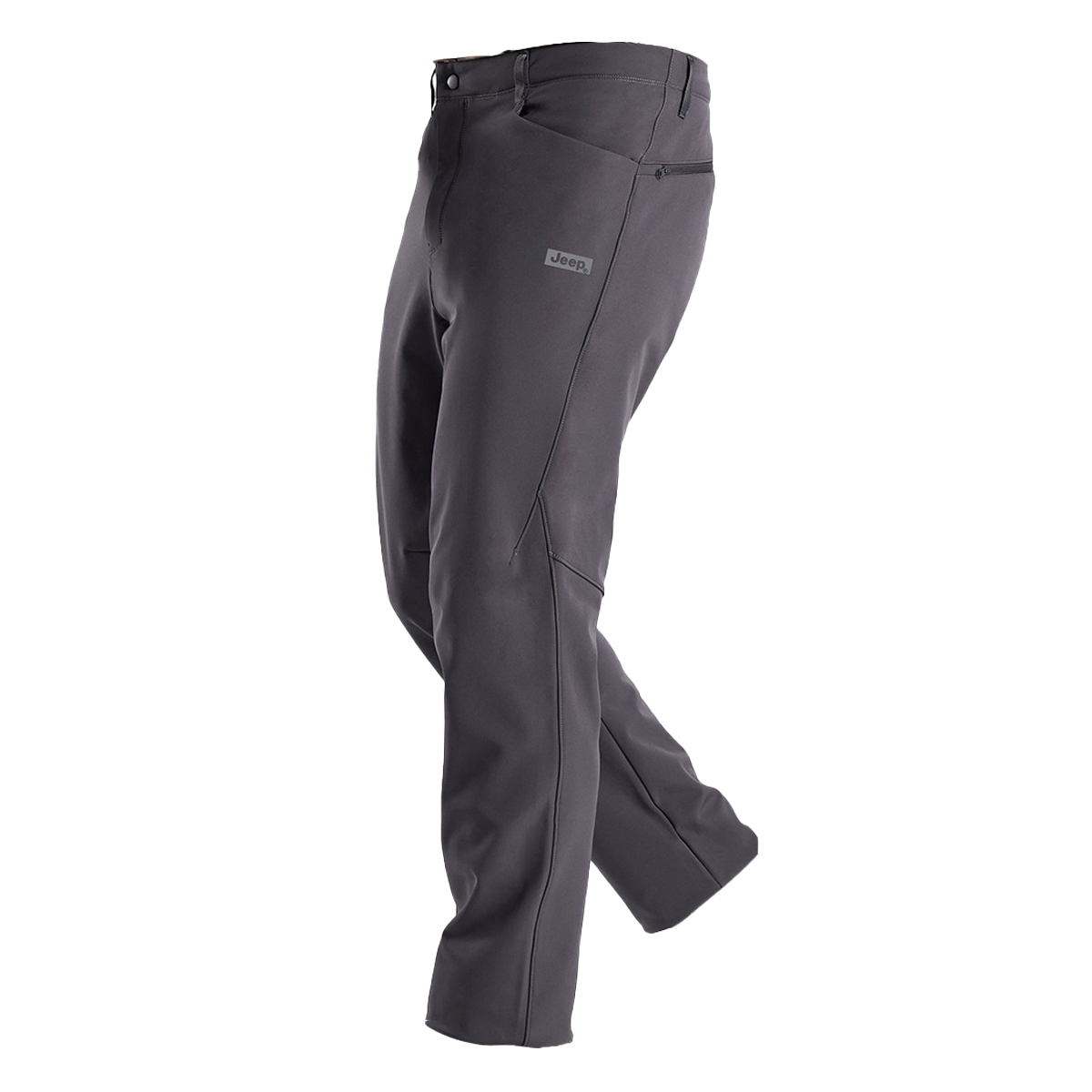 Jeep Travel jeep, windproof waterproof solid colored trousers for men and women, increased thickness, mid rise, loose straight fit