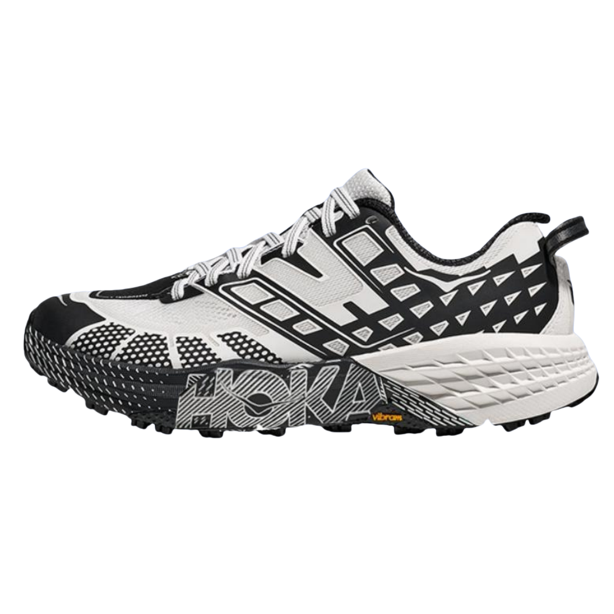 HOKA ONE ONE SPEEDGOAT 2 Running Shoes Unisex Low Top Black/Frost White