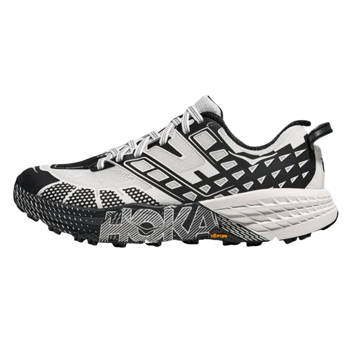 HOKA ONE ONE SPEEDGOAT 2 Running Shoes Unisex Low-top Black/Frost White
