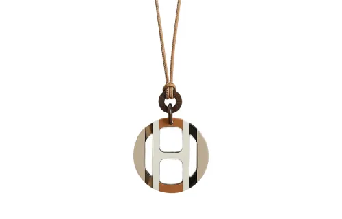 HERMES H Equipe Ox Horn Necklaces Women's