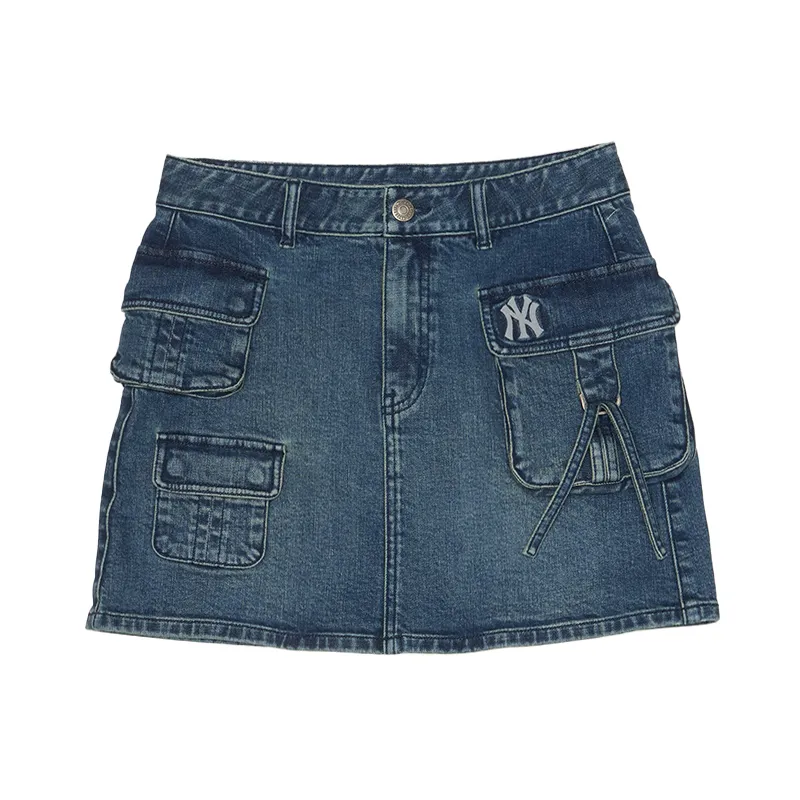 MLB New York Yankees Denim Short Skirts Women's