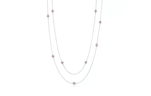 TIFFANY & CO. Sterling Silver With Sapphire Necklaces Women's Silver
