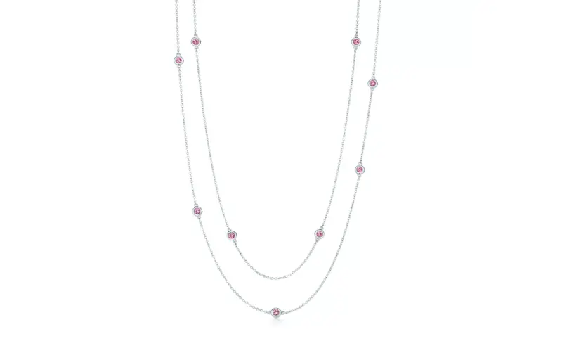 TIFFANY & CO. Sterling Silver With Sapphire Necklaces Women's Silver
