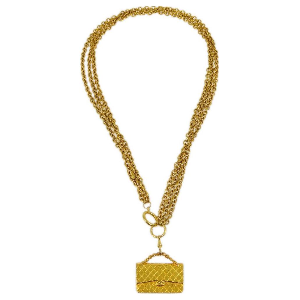 Chanel 1990-2000s Classic Flap pendant necklace