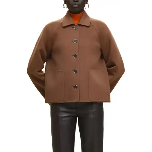 HERMES Jackets & Coats Women's Dark Brown