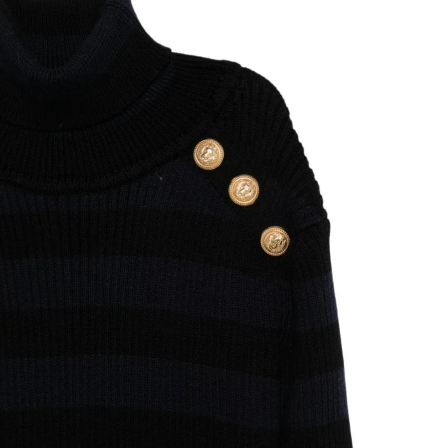 Мужской свитер BALMAIN FW25 (синий) — фото 3