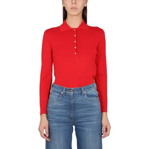 GUCCI Half Buttoned Long Sleeve Polo Shirt