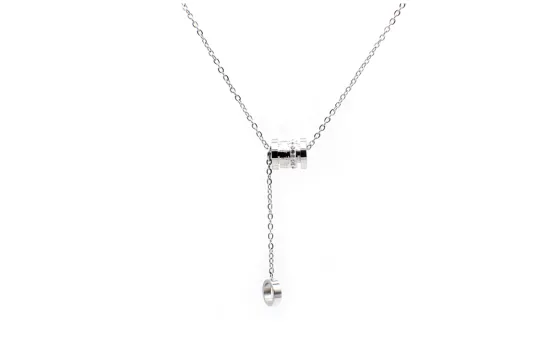 DAP Stainless Steel Titanium Steel Diamond Necklaces Unisex Silver Rose Gold
