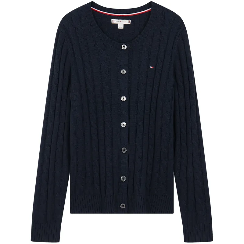 Tommy Hilfiger Sweaters Women's Crew Neck Moderate Cardigan