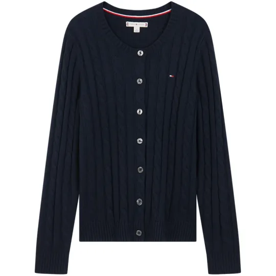 Tommy Hilfiger Sweaters Women's Crew Neck Moderate Cardigan