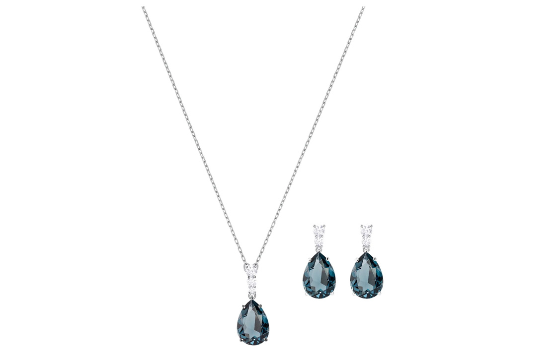 Женское колье Swarovski (синее)