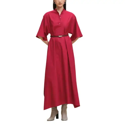 HERMES FW25 Short Sleeved Dress Women's Red