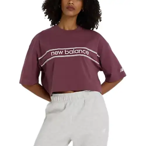 New Balance Athletics Linear T Shirt Women's Plum Color