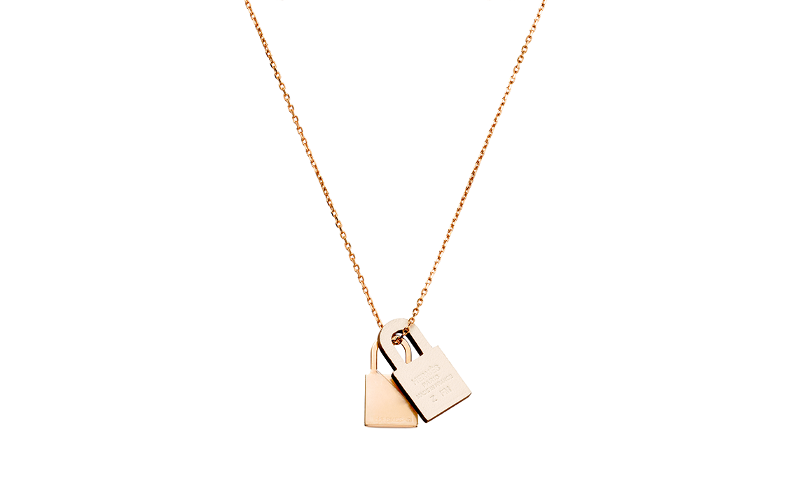 Женское ожерелье Hermes O'Kelly (серо-белое с золотым) — фото 2