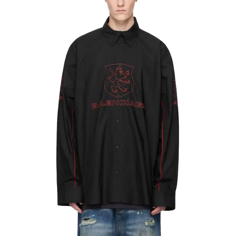 Balenciaga Shirt Loose Fit Men's Black