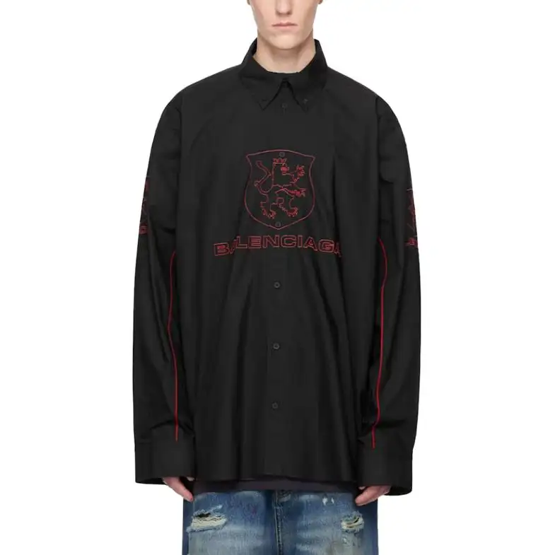 Balenciaga Shirt Loose Fit Men's Black