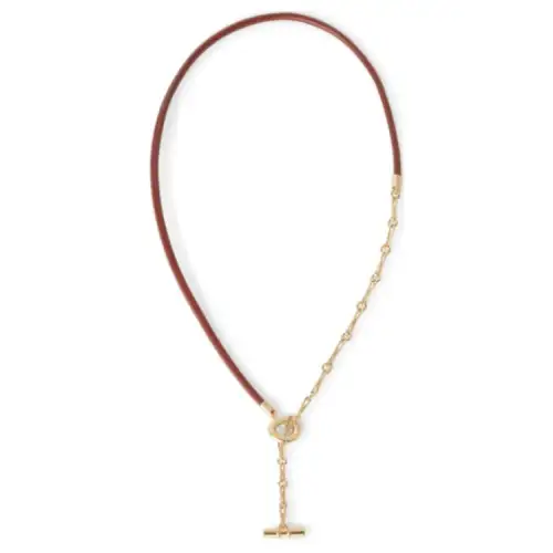 Loro Piana Brass Necklaces Women's Red Brown