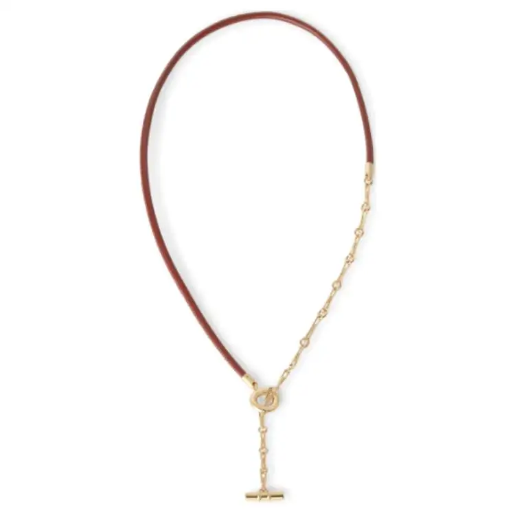 Loro Piana Brass Necklaces Women's Red Brown